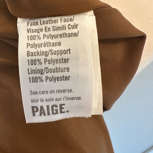 PAIGE Mayslie Faux Leather Dress Size S - Picture 7 of 8